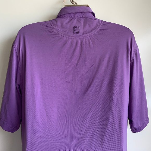 ⛳ FJ FOOTJOY Purple Short Sleeve Polo Shirt Men's Large - Picture 6 of 8